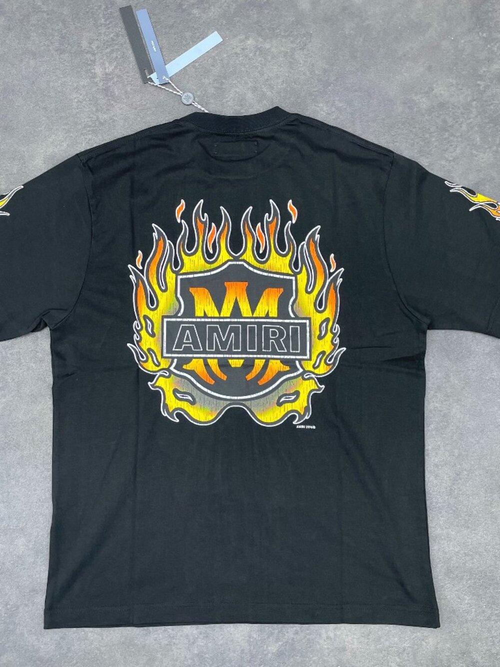 AMIRI Men’s Black Flame Logo Graphic T-Shirt- Size XL